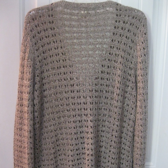 DKNY Jeans Woman's Open Knit Button Front Cardigan - Picture 4 of 6